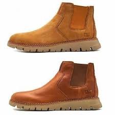 Keeper Safety Work Shoes 2019 Autumn Spring Steel Toe Shoes Caterpillar Cat Kase Leather Ankle Chelsea Boots In Brown Tan In 2020 Boots Chelsea Boots Leather