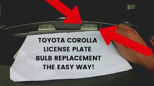 Rear fog lamp bumper led brake light fit for toyota corolla sedan 2019 2020 (fits: How To Replace Toyota Corolla License Plate Lamp Bulb Youtube