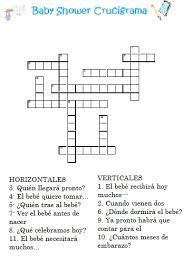 Por supuesto que quien logre cosechar más respuestas acertadas será el ganador. Juego Para El Baby Shower Crucigrama Mundo Bebe