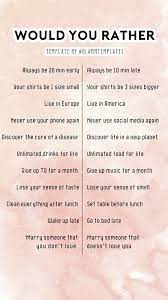 pin by kyla faye on would you rather this or that questions getting to know someone things to do at a sleepover
