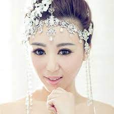 Name Wedding Bride Jewelry Rhinestone Crystal Tassels Headpiece Headband Hair Accesso Hair Jewelry Wedding Wedding Bride Jewelry Bridal Hair Accessories Flower