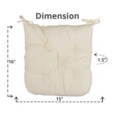 Buy round chair pads and get the best deals at the lowest prices on ebay! Catereco Cottone 100 Cotton Chair Pads W Ties Set Of 4 16 X 15 Square Round Extra Comfortable Soft Seat Cushions Ergonomic Pillows For Rocking Dining Patio Camping Kitchen Chairs