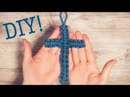 Diy Macrame Cross Tutorial Youtube Macrame Knots Pattern Crochet Earrings Pattern Macrame Plant Hanger Patterns
