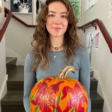 Lincoln Academy AP and Advanced Art students decorated pumpkins again this  year for the residents of Cove's Edge. The pumpkins were supplied by and  delivered by the Damariscotta Lion's Club. #wearelincolnacademy