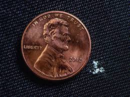 Comparison of a U.S. penny to a potentially lethal dose of fentanyl. (U.S.  Drug Enforcement Administration)