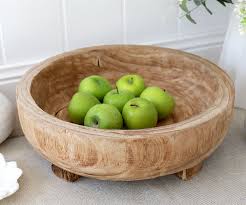 Palermo Wooden Bowl Large Fruit Bowl Large Fruit Bowl Wooden Fruit Bowl Modern Fruit Bowl