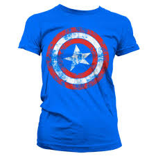 4.7 out of 5 stars 118. Marvel Marvel Captain America Damen Tshirt Distressed Shield Blau Att