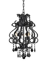 Black And Crystal Chandelier Small Black Crystal Beaded Chandelier By Currey Co Black Chandelier Eclectic Chandeliers Small Chandelier