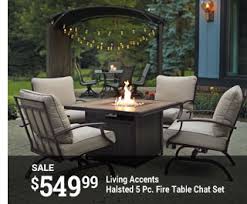 Whether your outdoor retreat is located in the mountains, on the coast, or somewhere in between, the oakland living canyon cabos aluminum 5 piece propane fire pit chat set will extend your evenings with friends and family around the fire. Ace Hardware March Savings Are Here Milled