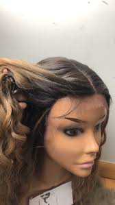 Heat Resistant 24 Inch Lace Front Wig in Brown Ombre Style