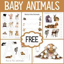 Baby Animals Printables Baby Animal Printables Mother And Baby Animals Animal Printables