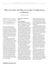 Diabetes is a leading cause of microvascular complications such as nephropathy and retinopathy. Top Pdf Macrovascular Complication 1library