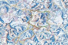 Powyżej znajduje się mapa z zimowym planem jazdy skibusa. Ski Maps Val Di Fassa Dolomites