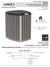 Exclusive silentcomfort™ technology offers quiet and efficient cooling all season long, minimizing energy usage to help them save on utility. Lennox Xc17 024 User Manual Pdf Download Manualslib