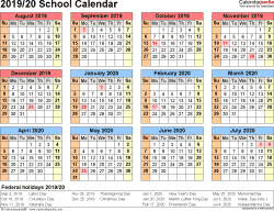 Phases of the moon are calculated using local time in kuala lumpur. School Calendars 2019 2020 Free Printable Pdf Templates