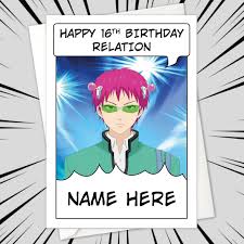 Personalised THE DISASTROUS LIFE OF SAIKI K. Birthday Card • personalized  anime | eBay