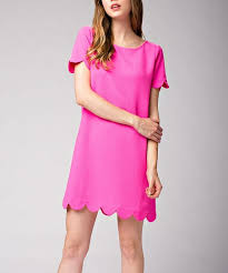 Mittoshop Hot Pink Scallop Shift Dress Zulily