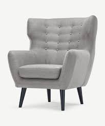 Click here for the full product description. Kubrick Wing Back Chair Pearl Grey Made Com