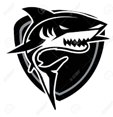 Black And White Shark Design Ocean Shark Shark Logo Sports Logo Inspiration Sports Logo Design