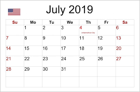 July 2019 Public Holidays Calendar The Usa Holiday Calendar Federal Holiday Calendar Holiday Printable Templates