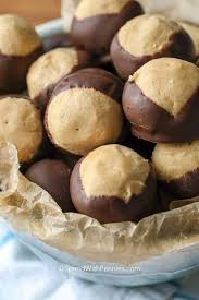 A Buckeye Cookie Is A Delicious No Bake Peanut Butter Ball Dipped In Chocolate Spendwithpennie Buckeye Recipe Easy Buckeyes Recipe Peanut Butter Balls Recipe