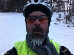 Long beardcicles including frozen snot