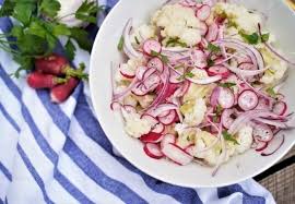 Salade De Chou Fleur Cuit Aux Radis Recette En 2020 Salade Chou Fleur Salade De Chou Chou Fleur