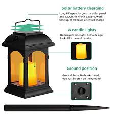 Special dancing flame design, which looks like real flame, making this lantern more attractive; Vzcome Solar Lantern Outdoor Flickering Flame Hanging Solar Lights 2 In 1 Installation Auto On Off Decorative Umbrella Flame Lights For Garden Table Deck Yard 2 Pack Storepaperoomates Shop Cheapest Online Global Marketplace