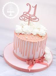 Female rose gold 30th birthday cake. Rose Gold Female 21st Birthday Cake Novocom Top