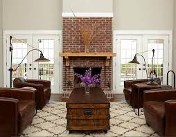 We Ve Rounded Up The Best Mantel Decorating Ideas To Keep Your Fireplace Looking Fresh And F Red Brick Fireplaces Fireplace Mantel Decor Farm House Living Room