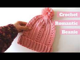 Here Is Tutorial How To Crochet This Romantic Beanie I Usually Don T Really Care For Them But This One I Really Like Cr Easy Crochet Hat Easy Crochet Crochet