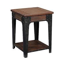 End Table Magnussen Lakehurst Wood Square Accent Table Natural Oak Brown Rustic End Tables Square Accent Tables End Tables