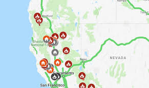 To navigate map click on left, right or middle of mouse. California Fires Map Where Are The Fires In Northern California Calfire Map Latest World News Express Co Uk
