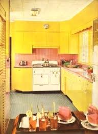 outstanding pink yellow kitchen
