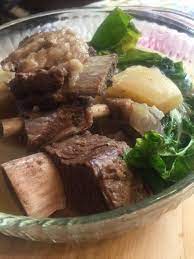 I cut it into 3 chunks to fit in my pressure cooker. Nilagang Baka Beef Nilaga Short Ribs And Vegetables Stew Instant Pot Stove Top Recipe Beef Nilaga Recipe Vegetable Stew Nilaga Recipe