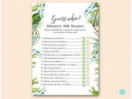 The best baby shower games on the internet! Succulent Mommy Or Daddy Game Guess Who Baby Shower Game Printable Baby Shower Games Who Knows Mommy And Daddy Best Cactus Tlc519 By Magical Printable Catch My Party