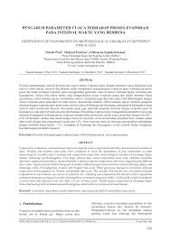 Daur air dikenal juga dengan istilah siklus hidrologi yang artinya adalah sirkulasi air dari atmosfer menuju bumi lalu kembali lagi ke atmosfer. Pdf Pengaruh Parameter Cuaca Terhadap Proses Evaporasi Pada Interval Waktu Yang Berbeda Dependence Of Evaporation On Meteorological Variables At Different Time Scales