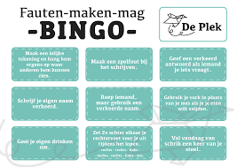 Fouten Maken Mag Bingo Kaart Bingo Kaarten Fouten Maken Faalangst