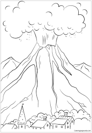 Home / nature / volcano. Volcanic Eruption Coloring Pages Natural Phenomena Coloring Pages Coloring Pages For Kids And Adults