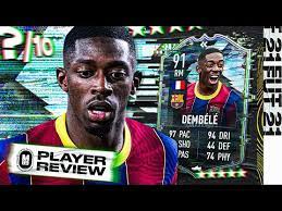 Ea sports and fifa 21 released a brand new flashback card in the ultimate game. Flashback Dembele Player Review 91 Flashback Dembele Review Fifa 21 Ultimate Team Youtube