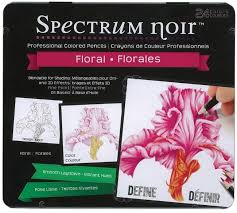 spectrum noir professional colored pencils floral