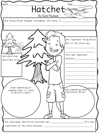 Hatchet Character Map Hatchet Novel Study Hatchet Book Novel Activities