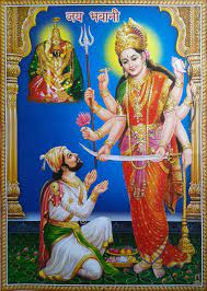 Durga Maa Bhavani Gives Sword To Shivaji Sivaji Warriors Wallpaper History Wallpaper Indian Paintings