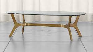 Dune round coffee table with pebbled glass 34.5 dia. Elke Rectangular Glass Coffee Table With Brass Base Reviews Crate And Barrel Rectangular Glass Coffee Table Coffee Table Coffee Table Fireplace