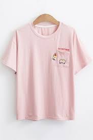 You can contribute an embroidered shirt to a cause you are passionate about as a symbol of your support. Cute Cartoon Letter Do Not Hide Embroidery Pocket Short Sleeve Girls Casual Tee Beautifulhalo Com