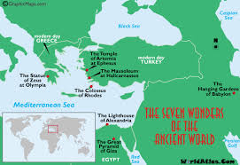 Seven Wonders Of The Ancient World Map And Information Page Ancient World Maps Plant Cell Seven Wonders