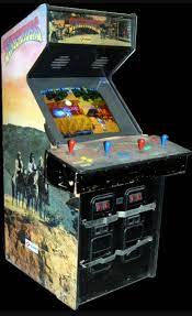 This game is set in the country and it a western shoot em up game. Sunset Riders Arcade Coplasopa