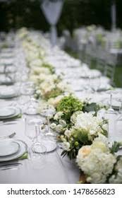 Check spelling or type a new query. Green White Wedding Table Decor Outside Stock Photo Edit Now 1478656823