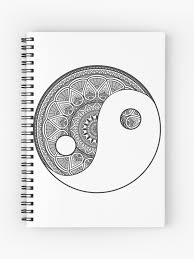 3000 x 3000 png 1675 кб. Anti Stress Coloring Yin Yang Spiral Notebook By Yuna26 Redbubble