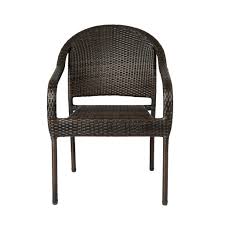 Shop wayfair for the best wicker chairs and ottomans. Rhodos Cafe Stacking Chair In Mocha All Weather Wicker 4pk Well Traveled Living